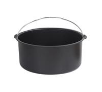FRCOLOR Accessorio in Acciaio al Carbonio Cestino per Torte per Friggitrice ad Aria Nero Antiaderente Lavabile in Lavastoviglie per Casa e Hotel
