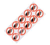 FRCOLOR Adesivi di Avvertimento di Sicurezza Non Toccare 40mm in Vinile Autoadesivo Resistente per Macchinari e Strumenti - Segnali di Sicurezza per Industrie, Laboratori e Ambienti