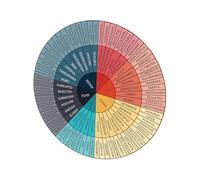 FRCOLOR Adesivo Ruota dei Sentimenti per Computer Sticker Educativo Psicologico per Cameretta e Aula Asilo Design per Sviluppo Affettivo e Spazio Protetto