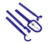 FRCOLOR Allenatore Della Lingua 4 Pezzi Set Per Esercizi Muscolari Della Bocca Bambini e Adulti in Plastica Blu Portatile Per Riabilitazione Linguistica e Miglioramento Pronuncia