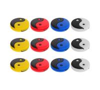FRCOLOR Ammortizzatore per Racchetta da Tennis 12 Pezzi Yin-Yang | Silicone e Pvc, Installazione Semplice, per Allenamento e Pratica, Design Colorato e Viaggio