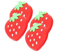 FRCOLOR Antivibrante per Racchetta da Tennis in Silicone, 4 Pezzi Rossi | Assorbimento Urti, Maggiore Comfort e Controllo, Leggero per Uso su Racchetta da Tennis