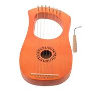 FRCOLOR Arpa Lira 7 Corde Portatile in Legno Lucidato per Principianti, Strumento a Corde Pizzicate le Dita per Lezioni ed Esibizioni Musicali