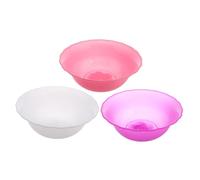 FRCOLOR Bacinelle Rotonde Lavabo Portatile in Plastica Set 3 Pezzi Esperienza di Pulizia Confortevole per Lavaggio Viso e Mani per Spa e Saloni di Bellezza