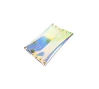 FRCOLOR Borchie Portamonete Trasparente Trousse Organizzatore Cosmetico Borsa Frizioni Per Le Donne Portafoglio Beauty Case Trasparente Olografico Sacchetto Cosmetico Donna Busta Matrimonio,