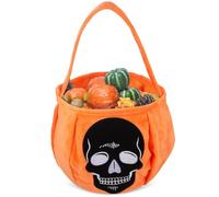 FRCOLOR Borsa a Forma di Zucca Arancione per Halloween, Cesto per Dolcetti Morbido e Sicuro, Grande Capacità per Picnic e Shopping Quotidiano