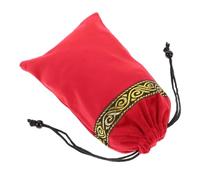 FRCOLOR Borsa Coulisse Dei Tarocchi in Velluto Rosso, Custodia Porta Cartes Piccoli Oggetti, Organizzatore Portatile Per Appassionati Di Tarocchi