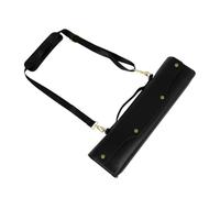 FRCOLOR Borsa per Flauto Portatile in Pelle Sintetica Nera Custodia Resistente Tracolla Rimovibile e Maniglia Contenitore Pratico per Strumenti a Fiato Adatta per Uso Esterno e