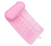 FRCOLOR Borsa Per Pennelli Da Trucco Custodia Da Viaggio Per Il Trucco Pennello Da Trucco Organizzatore Di Trucchi Da Viaggio Contenitore Per Pennelli Cosmetici Fare Rosa Stoffa