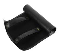 FRCOLOR Borsa Porta Dadi in Pelle Pu Nero Chiusura Lampo e Design Pieghevole, Organizer Compatto per Viaggio e Giochi, Stile Semplice ed Elegante