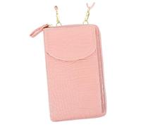 FRCOLOR Borsetta Tracolla Cellulare in PU Leggero e Capiente Portapranzo Esterno Multifunzione Custodia Rosa per Shopping Viaggi e