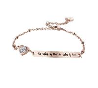 FRCOLOR Bracciale con Not By Blood But By Heart Design e Rosa per Ogni Occasione