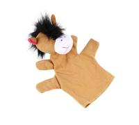 FRCOLOR Burattino a Mano in Peluche Animale Marrone, Guanto a Cinque Dita in Panno Morbido Cotone Pp, Giocattolo per Narrazione e Sviluppo Immaginazione