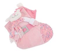 FRCOLOR Calza di Natale Rosa, Stile Cartone, Riutilizzabile | Decorazione Festiva da Appendere in Casa o Festa, Tessuto PP Cotone, Regalo per Scambio Presente