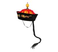 FRCOLOR Cappello Cosplay con Treccia e Coda Leggero e Resistente in Cartone per Performance e Feste Orientali