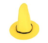 FRCOLOR Cappello da Strega in Feltro Giallo, Cappello Alto Pieghevole e Portatile per Feste di Halloween e Cosplay, Accessorio Unico per Donne, Adatto a Stufa e Portico
