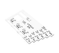 FRCOLOR Carta Assistiva Braille in Acrilico Portatile di Facile Utilizzo per Identificazione Denaro per Ipovedenti e Ciechi Durante lo Shopping e Supermercati