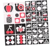 FRCOLOR Carte in Bianco e Nero per Set Flashcard Didattiche 0-6 Mesi Stimolazione Design Accattivante Giocattoli Sensoriali per Sviluppo Infante