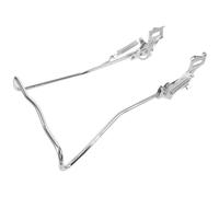 FRCOLOR Cavalletto per Bicicletta in Acciaio Argento Lunghezza Regolabile e Installazione Rapida, Supporto Doppio Stabile per Mountain Bike e Bici da Città