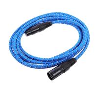 FRCOLOR Cavo Audio Xlr Maschio Femmina con Rivestimento in Nylon Blu e Testa in Zinco per Microfoni Mixer e Sistemi Audio Professionali