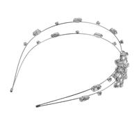 FRCOLOR Cerchietto Con Cristalli Di Fiocco Di Neve Fasce Per Fasce Di Strass Per Le Donne Fascia Di Strass Fasce Per Adulti Fascia Per Feste Copricapo Della Sposa Silver Lega