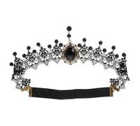 FRCOLOR Cerchietto Gotico Pizzo Per Halloween Con Ciondolo Vampiro e Frange Accessorio Elegante Per Feste Costume e Masquerade