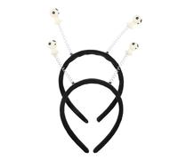 FRCOLOR Cerchietto Luminoso Fosforescente 2 Pezzi Fascia Elastica e Bambola Et Aliena per Feste in Maschera, Accessorio Cosplay Halloween per Donna, Copricapo Divertente Tema Spaziale