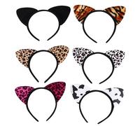 FRCOLOR Cerchietto Per Orecchie Di Gatto in Pizzo Fascia Per Orecchie Di Gatto Accessori Per Cosplay Adatto Feste Di Natale Halloween e Maschere