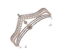 FRCOLOR Cerchietto Semplice Da Sposa in Argento Con Strass 1 Pezzo Per Compleanno E Matrimonio