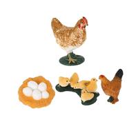 FRCOLOR Ciclo Gallina in Plastica Sicura Educativo per Comprendere Ciclo e Stimolare la