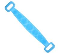 FRCOLOR Cintura per Doccia in Silicone Doppio Lato Scrubber per Schiena Massaggiatore per Doccia e Detergente per Bagno Blu Setole Grandi e Piccole Impugnatura Comoda