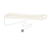 FRCOLOR Cintura Vita Donna Catena e Perle Finte Cintura Allungabile per Abito da Sposa e Eventi Speciali Accessorio Elegante per Tutte le Occasioni