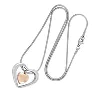 FRCOLOR Ciondolo a Doppio Cuore Collana Ceneri Collana Con Ciondolo a Forma Di Urna Gioielli Delicato Collane Urne Per Cenere Collana Di Urna Cuori Urna Per Cane D'oro
