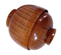 FRCOLOR Ciotola in Legno di Zizzola con Coperchio, Contenitore per Zuppa e Alimenti Giapponese, Ciotola Piccola per Snack e Riso, Resistente e Pratica per Casa, Ristorante e Buffet
