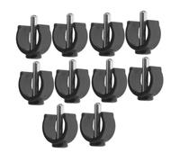 FRCOLOR Clip per Bastone da Passeggio e Attacco per Stampelle Deambulatore, Set 10 Pezzi in Plastica e Acciaio, Fibbie a Forma di C Perno di Bloccaggio, Accessori Compatibili per Ausili