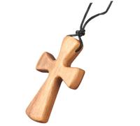 FRCOLOR Collana Ciondolo Croce in Legno Collana Croce Decorativa Per Adatta Qualsiasi Occasione