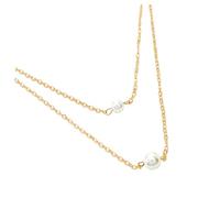 FRCOLOR Collana Di Perle Collane Gioielli Per Le Donne Collana a Catena Pearl Choker Necklace Catene Del Collo a Doppio Pearl Necklaces Gioielli Collana Lega