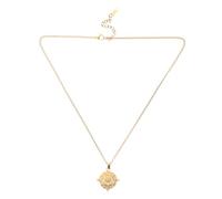 FRCOLOR Collana Tarot Vintage in Acciaio Inossidabile con Pendente Sole e Occhio Maligno Amuleto Scaccia Sfortuna con Zirconi Brillanti Retrò per Donne e Ragazze