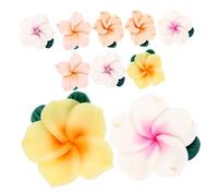 FRCOLOR Confezione da 10 decorazioni 3D a forma di fiore fai da te, fermagli per capelli decorativi in argilla a forma di fiore, ornamenti per capelli, ornamenti artigianali, fermagli per capelli,