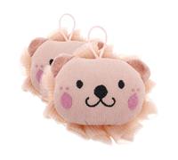 FRCOLOR Confezione Da 2 Spugne Esfolianti Delicate Per Il Bagnetto Dei Bambini Con Motivo A E Fiore Per Bambini E Bambine