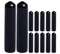FRCOLOR Copri Beccucci per Bottiglie Vino in Gomma Nera, Set 12 Pezzi, Tappi Protettivi Anti Polvere per Uso Domestico e Ristoranti