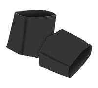 FRCOLOR Copri Piedini Nero Antiscivolo per Gomma Scala Pieghevole 2 Pezzi 2x4cm Isolamento Acustico e Resistenza All'usura per Uso Domestico