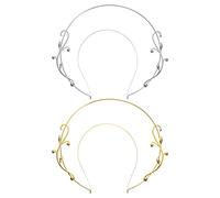 FRCOLOR Copricapi Fascia Per Chioma in Lega Antica 2 Pezzi Corone Diy Leggere Comode Per Feste Cosplay Travestimenti e Concorsi Di Bellezza