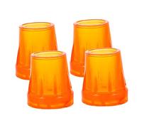 FRCOLOR Copripiedi per Stampelle Antiscivolo in Gomma Resistente 4 Pezzi Set, Tappetini per Piedi Presa Stabile su Terreni Bagnati e Cemento, Accessori per Ausili di Mobilità per Anziani