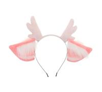 FRCOLOR Corno di Cervo Fascia per Capelli Renna in Peluche Fascia per Capelli Corna di Cervo per Donna Cerchietto per Feste in Maschera di Natale Copricapo Natalizio Orecchie di Animale