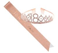 FRCOLOR Corone Di Compleanno Per Donne Elegante Set Di Fasce in Metallo Per Feste Di 18° Compleanno Balli Di Fine Anno Palcoscenico