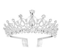 FRCOLOR Corone per donne, diademi da principessa e regina in cristallo, pettine per fascia per matrimonio, compleanno, concorso, ballo di fine anno, festa