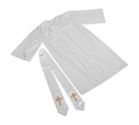 FRCOLOR Costume da Prete da Uomo in Poliestere Stole e Fascia, Design Regolabile, Colori Vivaci e Resistente allo Sbiadimento, per Feste in Chiesa e Spettacoli Teatrali