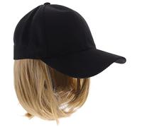 FRCOLOR Cuffia Per Parrucca Da Donna Con Cappello Da Baseball Capelli Corti e Lisci Accessorio Pratico Per Lavoro Casuale Viaggi Feste Cosplay e Travestimenti