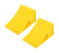 FRCOLOR Cuneo Ruota per Camper 2 Pezzi Maniglia in Abs Protezione Pneumatici Blocca Ruote Multifunzionale per Motorhome e Camper Giallo